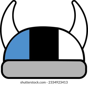 Estonia flag viking helmet isolated vector illustration