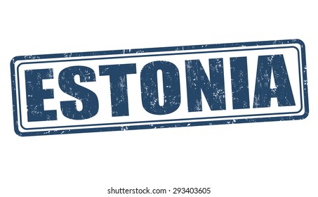 Estonia grunge rubber stamp on white background, vector illustration