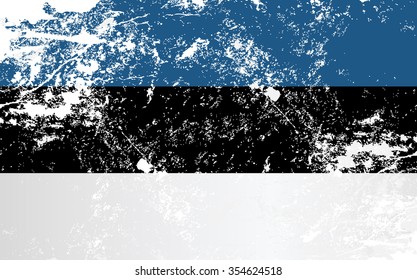 Estonia Grunge Texture Flag. Grunge effect can be cleaned easily.