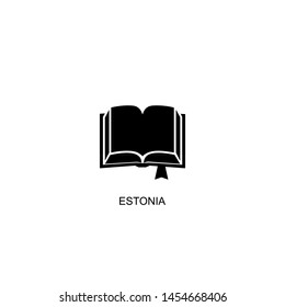 estonia icon vector black design