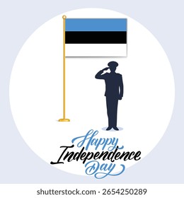 Estonia Independence Day. 20 August. 24 February. Independence, National Day, Flag, Typographic Design, Creative Concept. Template for Banner, Poster, Advertising, Greeting card, Postcard, Flyer, Web