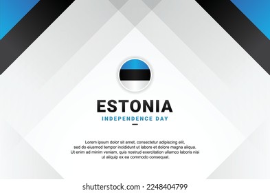 Antecedentes del Día de la Independencia de Estonia con un adorno elegante