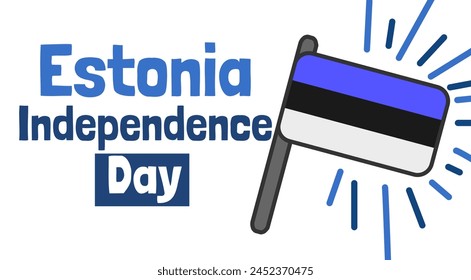 Estonia independence day banner design template
