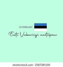 Estonia Independence Day Card Background February 24 Vector Stock Illustrations.