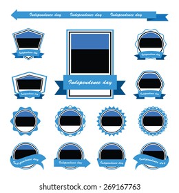 estonia  independence day flags infographic design