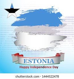 Estonia Independence day. Estonia map. Vector illustration