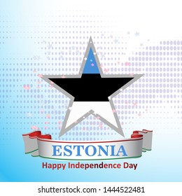Estonia Independence day. Estonia map. Vector illustration