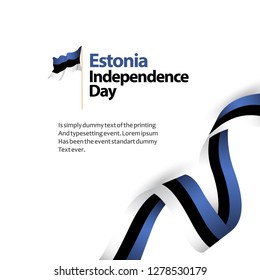 Estonia Independence Day Vector Template Design Illustration