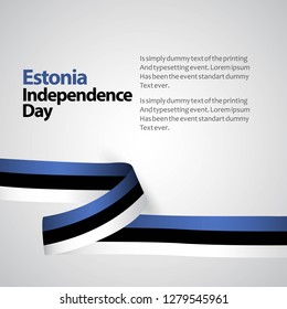 Estonia Independence Day Vector Template Design Illustration