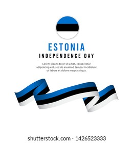 Estonia independence day vector template. Design illustration for banner, advertising, greeting cards or print.