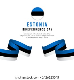 Estonia independence day vector template. Design illustration for banner, advertising, greeting cards or print.