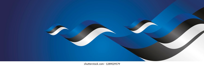Estonia Independence Day waving flags two fold red landscape background banner greeting card