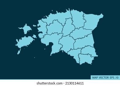 Estonia map ,Abstract mash line and point scales on dark background for your web site design map logo, app, ui ,Travel. Vector illustration eps 10.