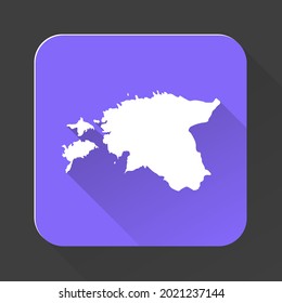 Estonia map with borders isolated on background