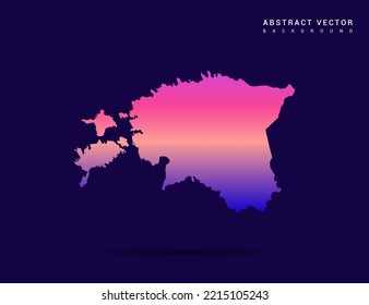 Mapa de Estonia del vector de gradiente colorido Ilustración.