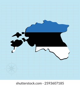 Estonia map Design Vector illustration graphic