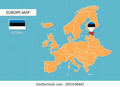 Estonia Map Europe Icons Showing 260nw 2053148441 