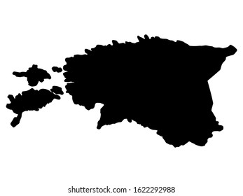 Estonia Map Flag Vector illustration eps 10
