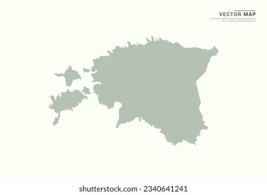 Estland Karte der grünen Vektorgrafik modern.