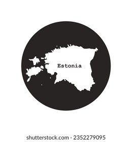 Estonia map icon vector illustration symbol design