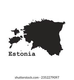 Estonia map icon vector illustration symbol design