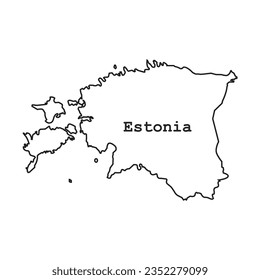 Estonia map icon vector illustration symbol design