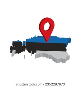 Diseño del símbolo del vector del mapa de Estonia
