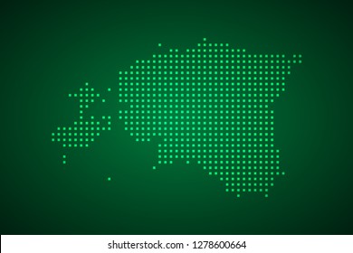 Estonia map, internet line, connected points. Estonia map with dot .Vector illustration Eps 10.