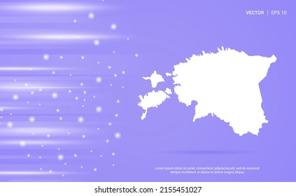 Estland Karte einzeln auf violettem Hintergrund. Vektorgrafik.