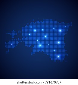 Estonia map page symbol for your web site design Estonia map logo, app, UI. Wire frame 3D mesh polygonal network line, design sphere, dot and structure. Estonia map.vector illustration eps 10