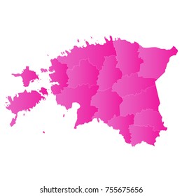estonia map - pink pastel graphic background . Vector illustration eps 10