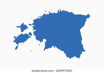 Icono de Vector de mapa de Estonia. Mapa colorido minimalista de Estonia.