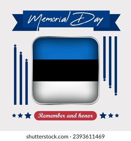 Estonia Memorial Day Vector Illustration