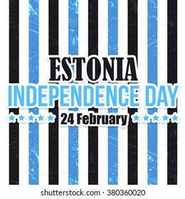 Estonia National Day Greeting Card, Vintage Background