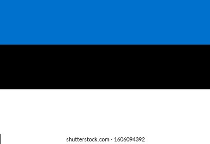 Estonia. National flag. Icon. Symbol. Vector illustration on white background.