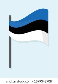 Diseño del simple vector de la bandera nacional de Estonia