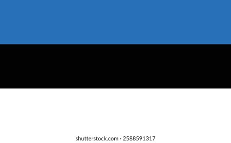 Estonia national flag vector. official colors and proportion correctly. National Estonia flag. Estonia flag vector design and Illustration.