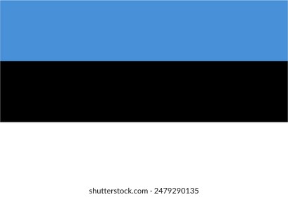 Estonia official flag vector with standard size and proportion. National flag emblem with accurate size and colors.