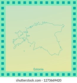 Estonia outline map