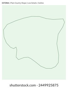 Mapa del país de Estonia. Detalles bajos. Estilo de esquema. Forma de Estonia. Ilustración vectorial.