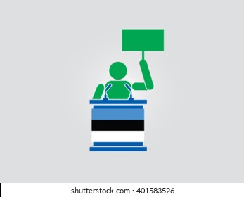 Estonia Podium Protest