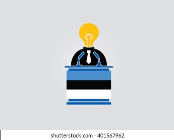 Estonia Podium Speech Lack Of Idea Politician