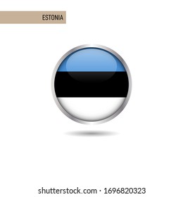 Estonia round flag vector design template