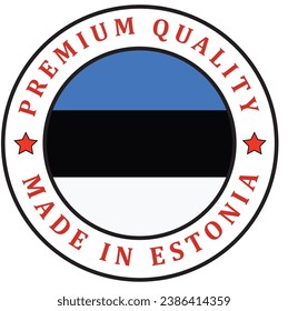 Estonia. The sign premium quality. Original product. Framed with the flag of the country