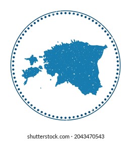 Estonia sticker. Travel rubber stamp with map of country, vector illustration. Can be used as insignia, logotype, label, sticker or badge of the Estonia.