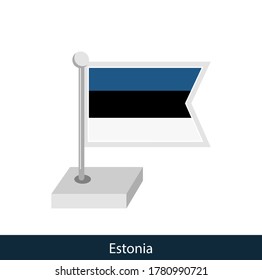 Bandera de la Mesa de Estonia. Estilo plano. Vector.