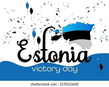 Estonia victory day. Independence Day of Estonia vector illustration. Suitable for greeting card, poster and banner.
