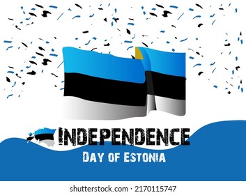 Estonia victory day. Independence Day of Estonia vector illustration. Suitable for greeting card, poster and banner.