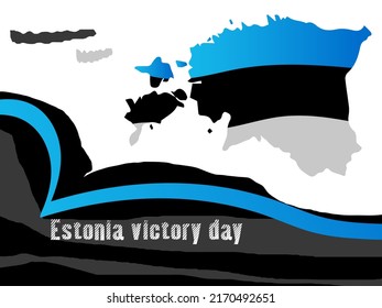 Estonia victory day. Independence Day of Estonia vector illustration. Suitable for greeting card, poster and banner design
