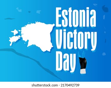 Estonia victory day. Independence Day of Estonia vector illustration. Suitable for greeting card, poster and banner design